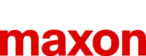 maxon logo with link to the website